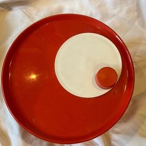 Vintage Per Alimenti Italian Salad Spinner Red